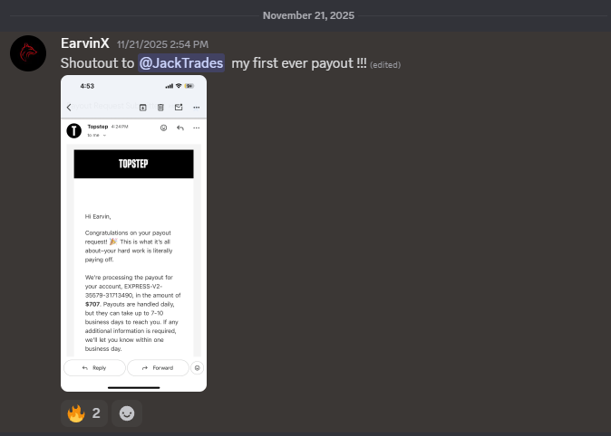 Student EarvinX: first ever payout